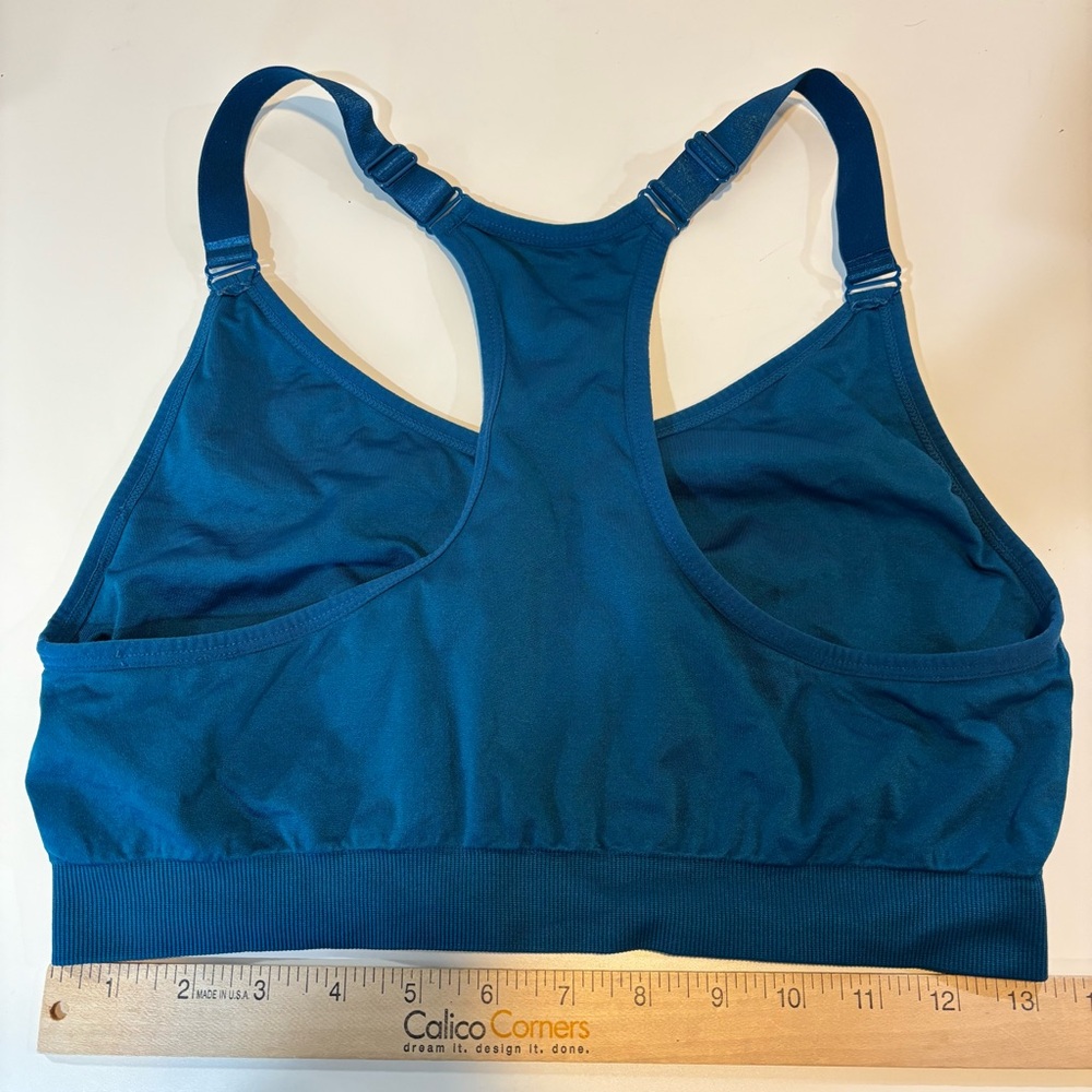 PUMA Women's 4 Keeps Training Sports Bra racerback stretch teal size large - Picture 8 of 8